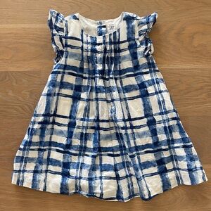 GAP Blue and White Ruffled Sundress